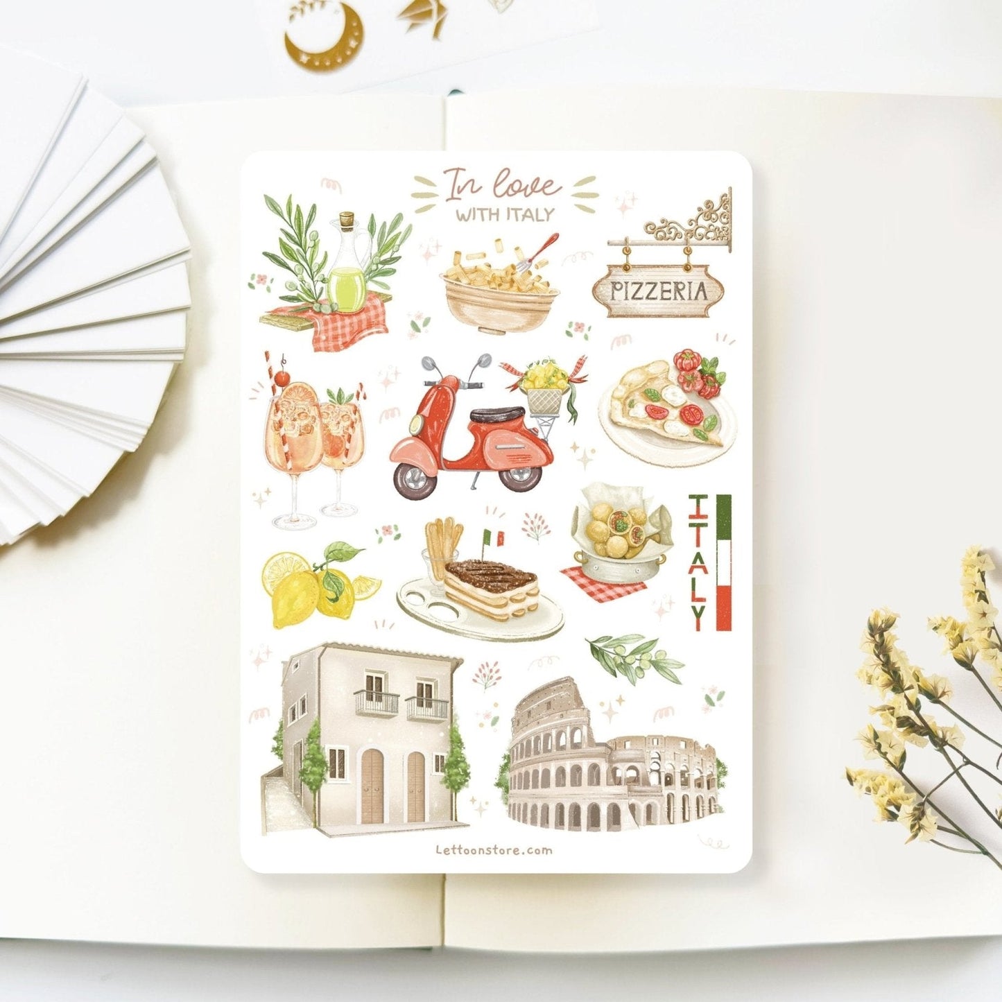 Italy: Semi-Transparent Sticker Sheets
