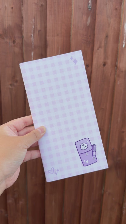 Custard TN Insert Notebook (dot grid, 64pg, 120gsm) - Reversible Pink/Purple Cover