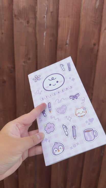 Custard TN Sticker Book (32pg) - Reversible Pink/Purple Cover