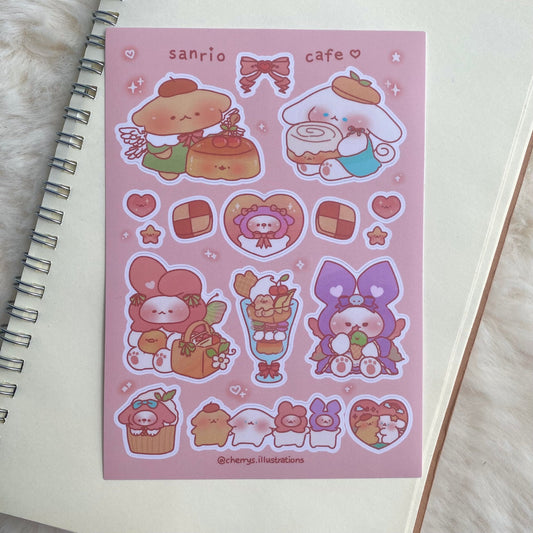 Cute Cafe Sticker Sheet