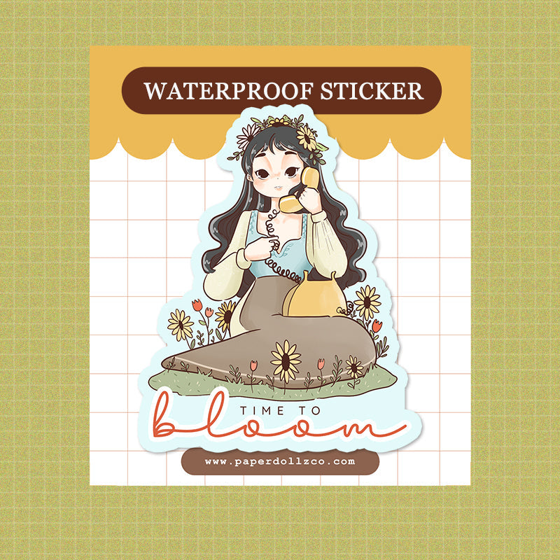 Time to bloom - Waterproof Sticker