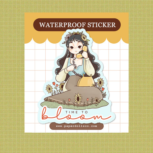 Time to bloom - Waterproof Sticker