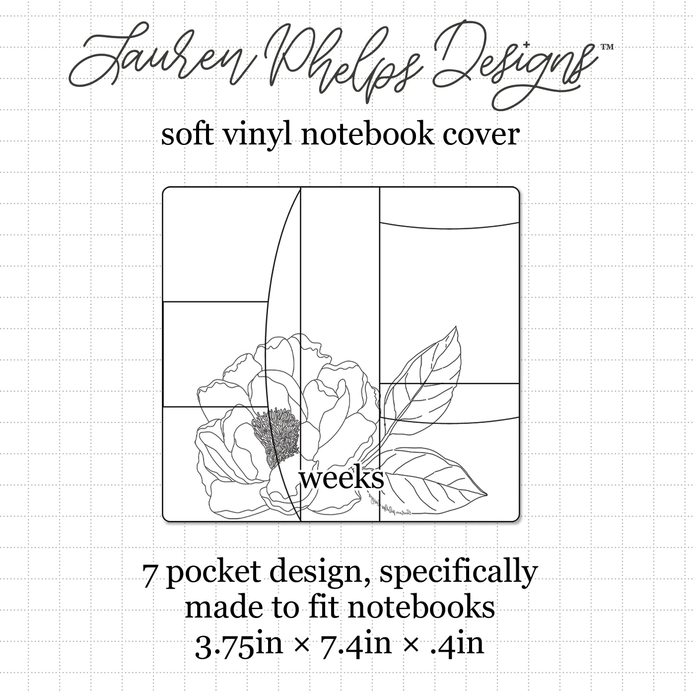 Elegant Peony Soft Vinyl Notebook Cover
