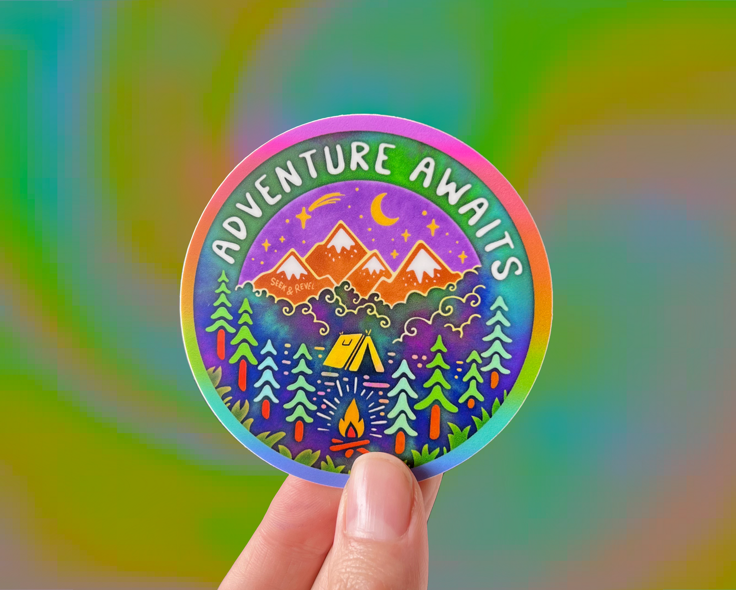Adventure Awaits - Large Sticker