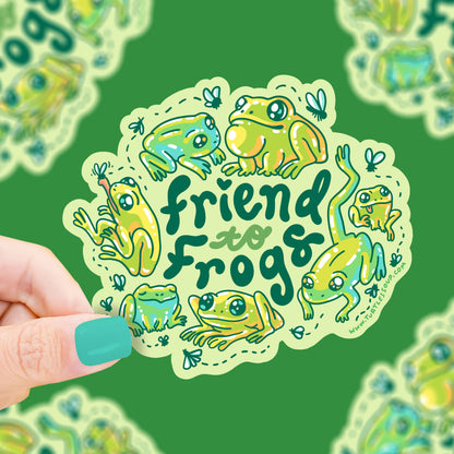 Friend to Frogs Vinyl Sticker