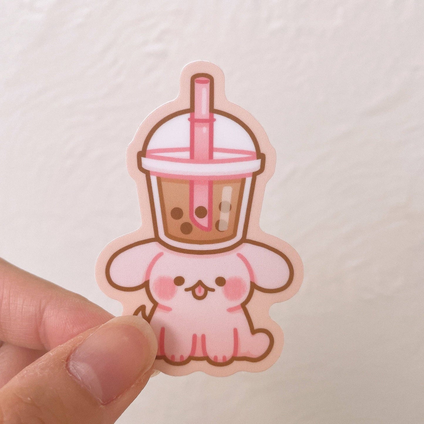 Boba Hat Puppy Vinyl Sticker