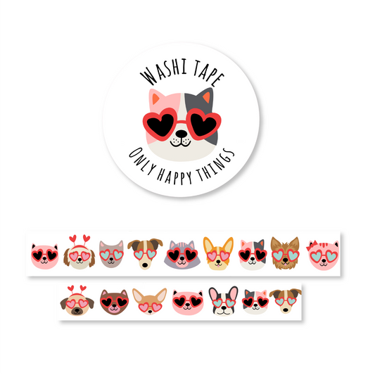 Pawsome Love Cats & Dogs Washi Tape