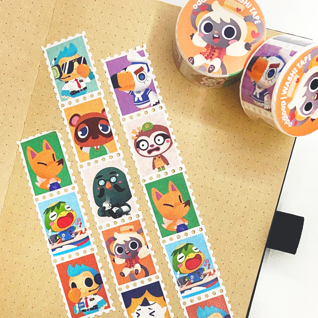 Animal Crossing v.2 Stamp Washi