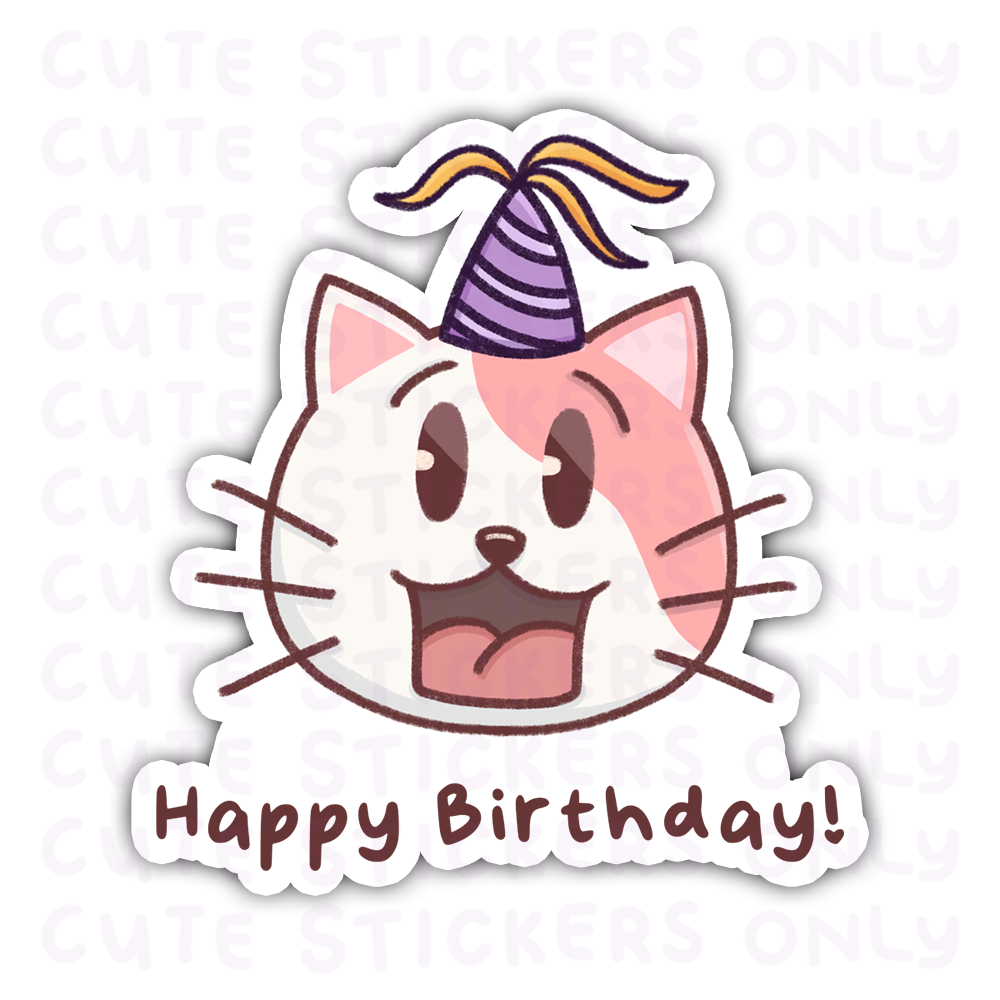 Birthday - Joey and Cake Die Cut Stickers