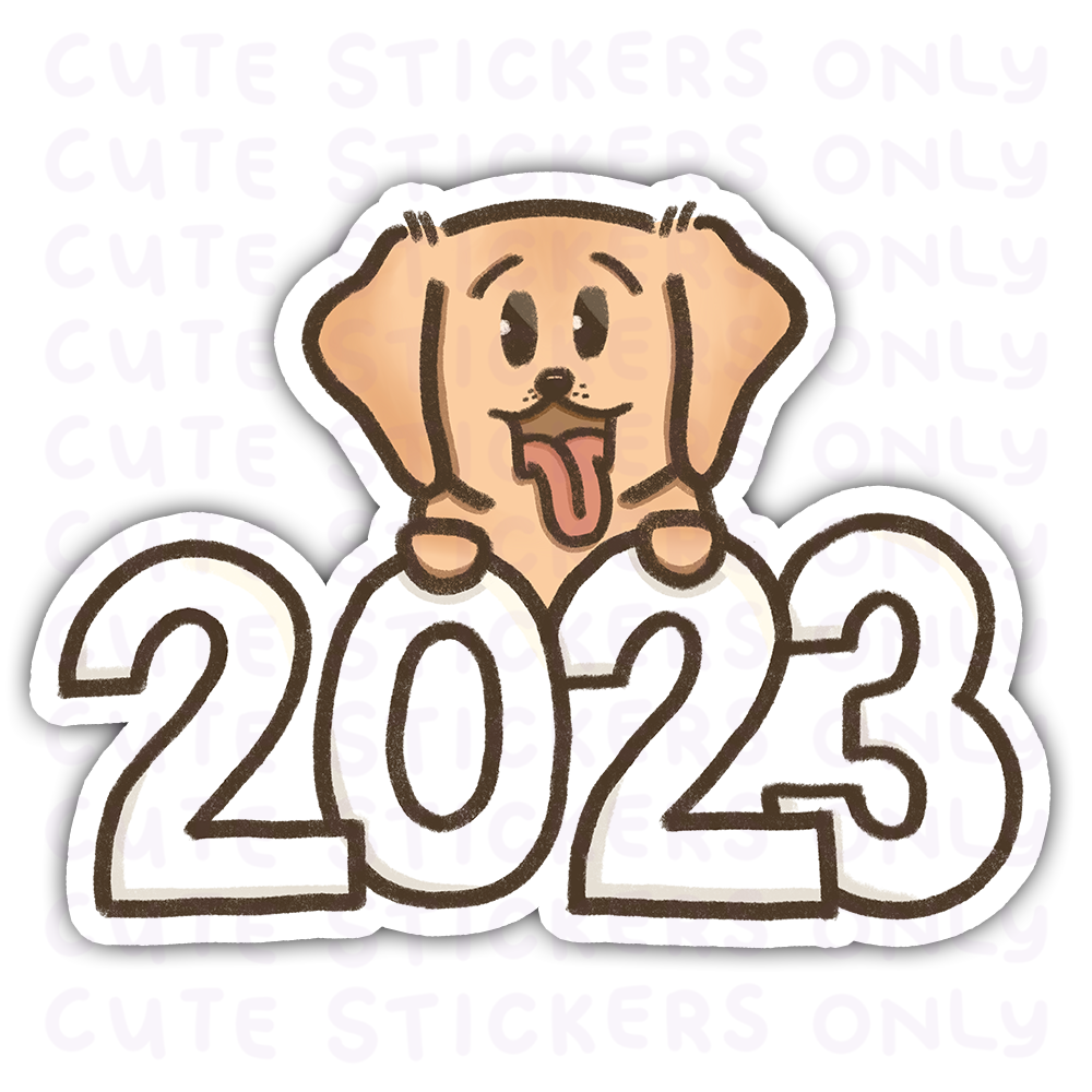 New Year 2023 - Joey the Goldie Die Cut Stickers