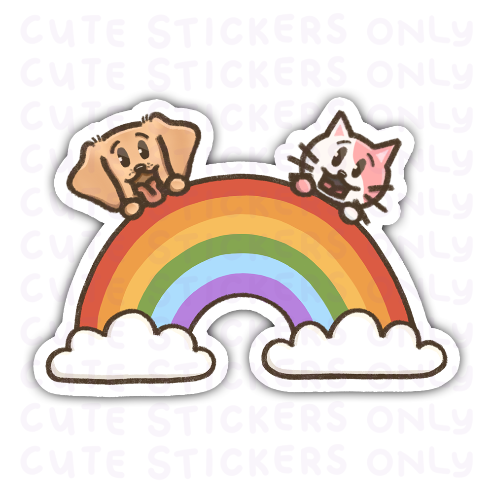 Rainbow - Joey and Cake Die Cut Stickers