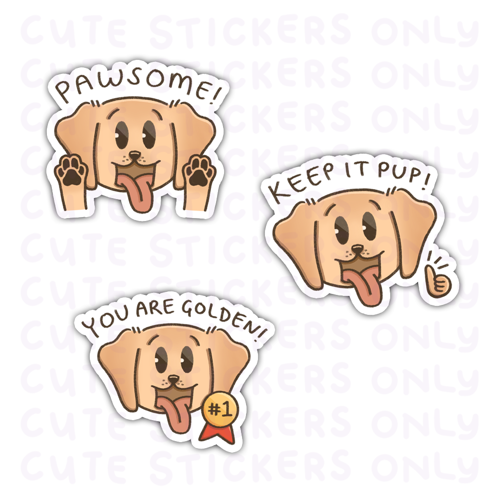 Pawsitive Thoughts - Joey and Cake Die Cut Stickers