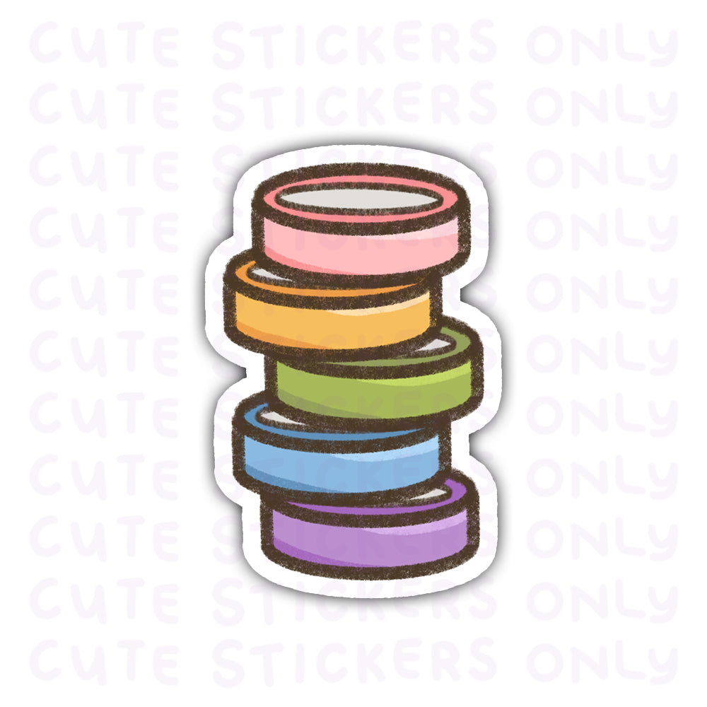 Rainbow Washi Stack - Joey and Cake Die Cut Stickers