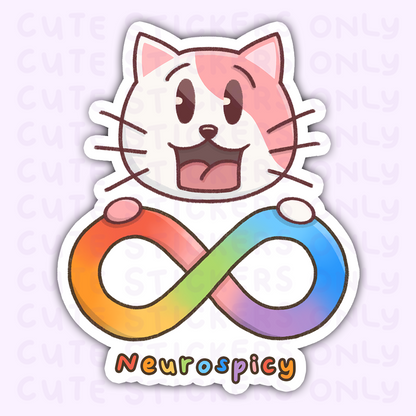 Rainbow Infinity (Neurodivergent, Neurodifferent, Neurospicy) - Joey and Cake Die Cut Stickers