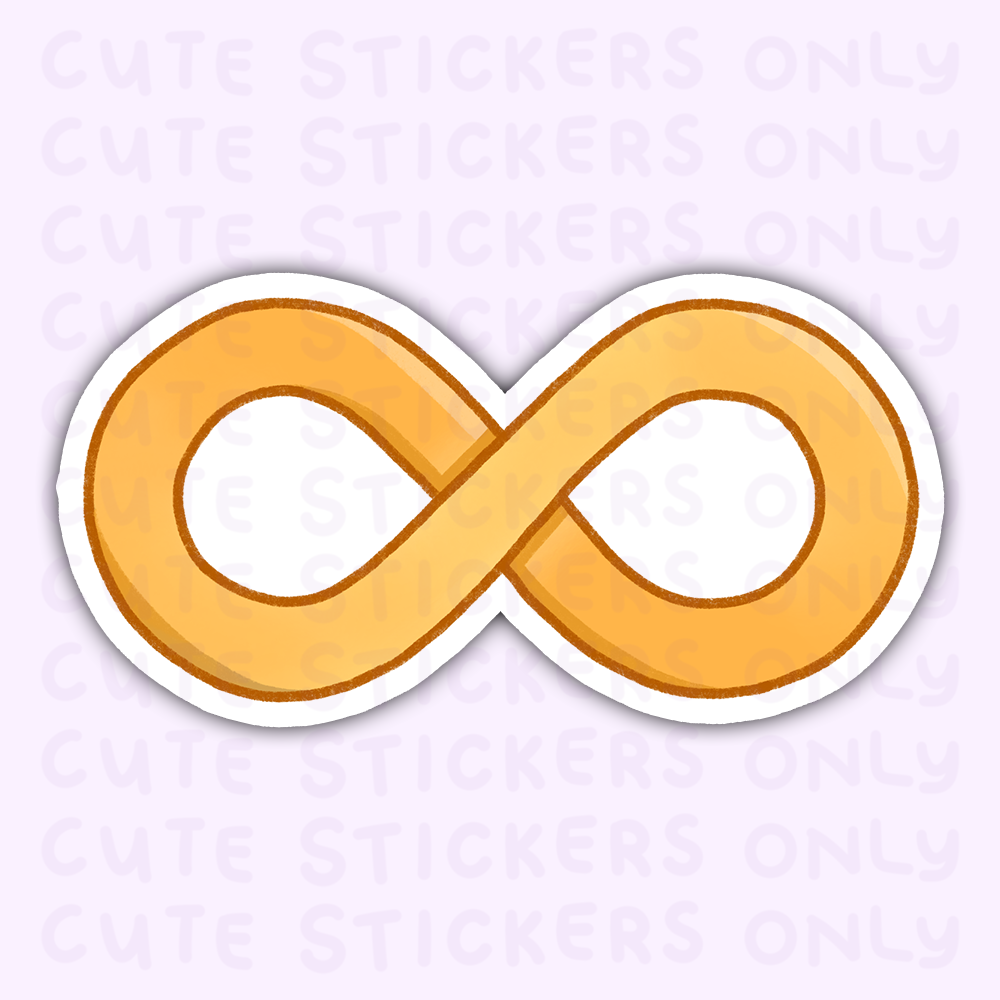 Gold Infinity (Actually Autistic) - Joey and Cake Die Cut Stickers