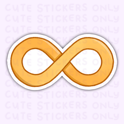 Gold Infinity (Actually Autistic) - Joey and Cake Die Cut Stickers