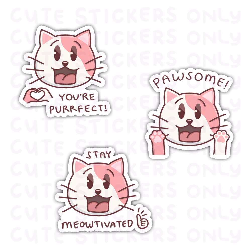 Pawsitive Thoughts - Joey and Cake Die Cut Stickers