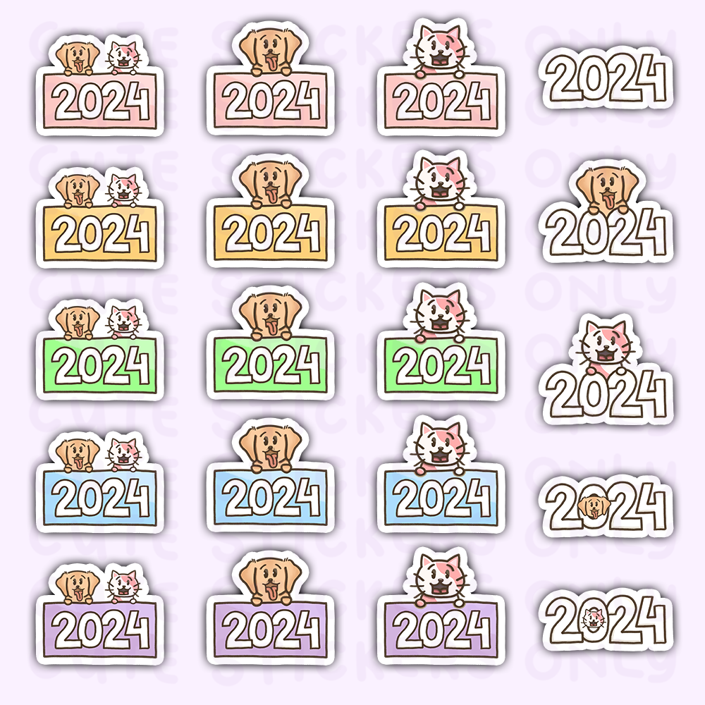 2024 - Joey and Cake Die Cut Stickers