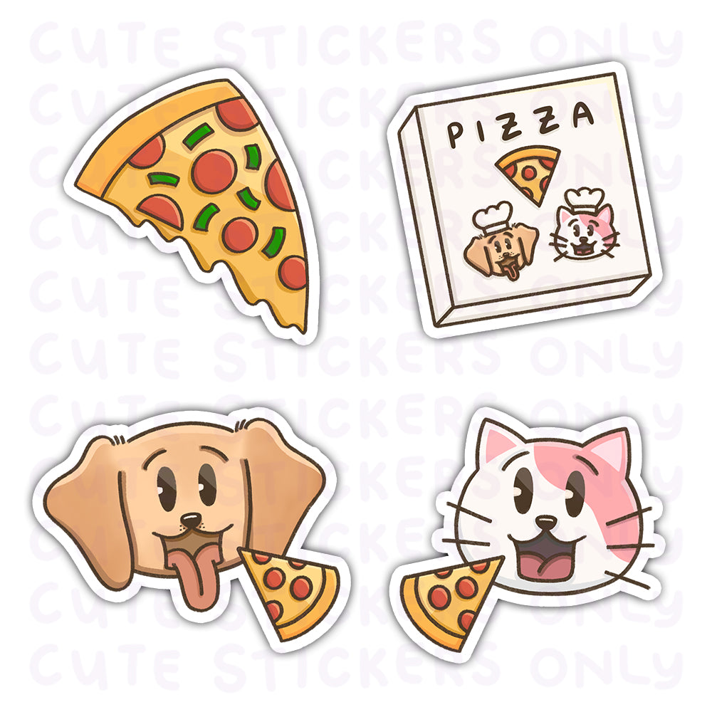 Pizza - Joey and Cake Die Cut Stickers