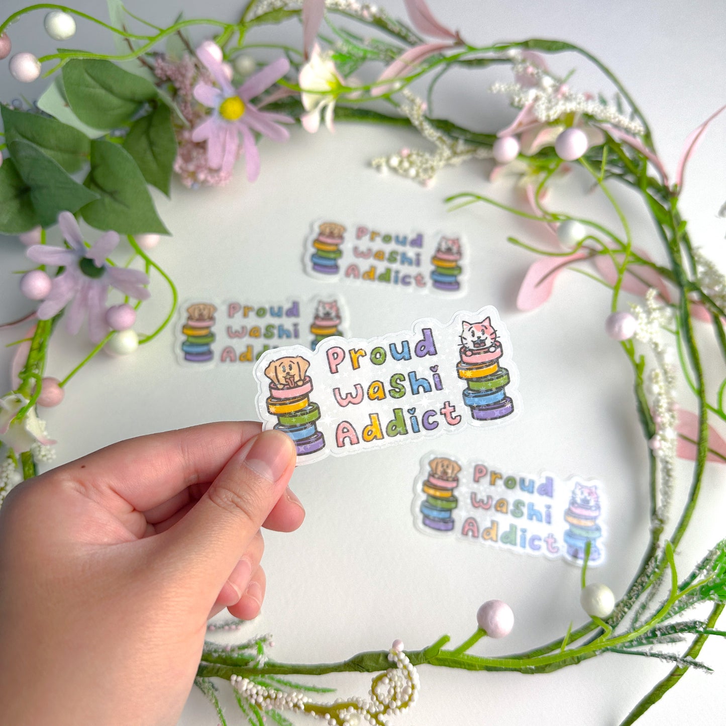 Proud Washi Addict - Joey and Cake Holo Die Cut Stickers
