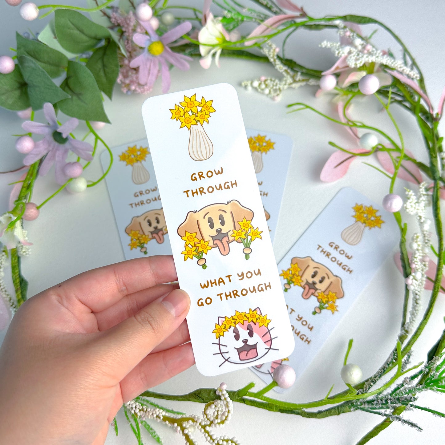 Daffodils - Joey and Cake Handmade Laminated Bookmark