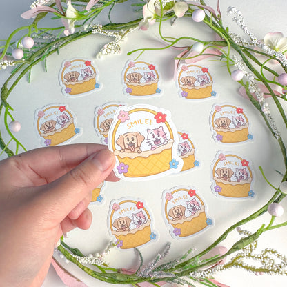 Basket of Smiles - Joey and Cake Die Cut Stickers