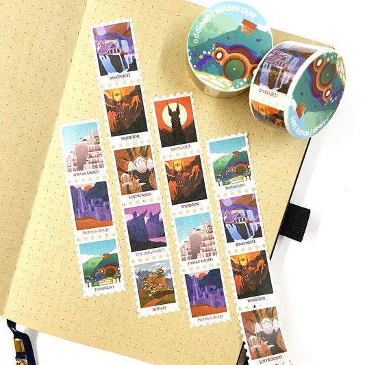LOTR Destinations Stamp Washi