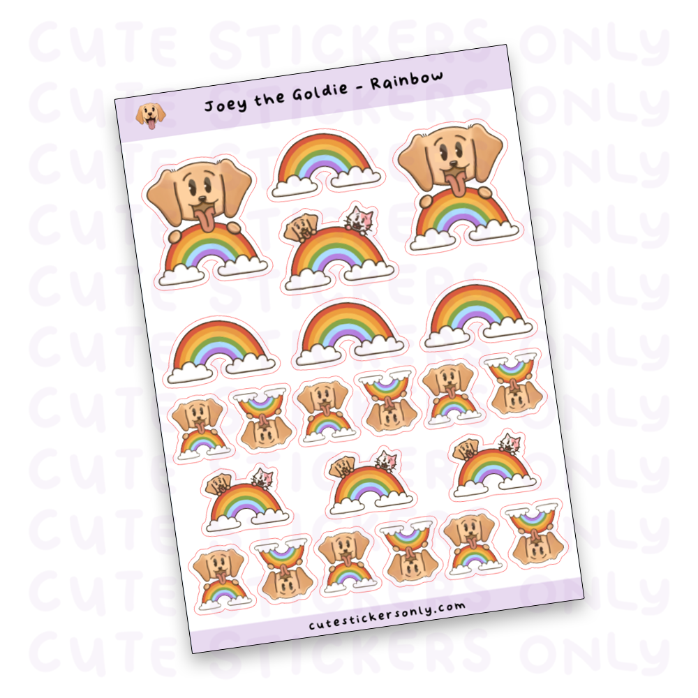 Rainbow - Joey and Cake Sticker Sheet