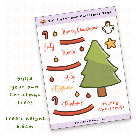 Build Your Own Christmas Tree Sticker Sheet