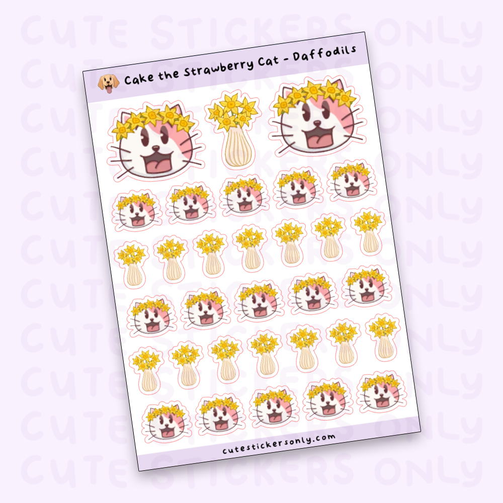 Daffodils - Joey and Cake Sticker Sheet
