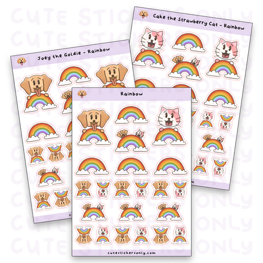 Rainbow - Joey and Cake Sticker Sheet