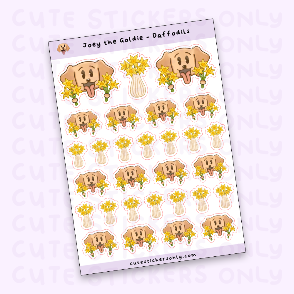 Daffodils - Joey and Cake Sticker Sheet
