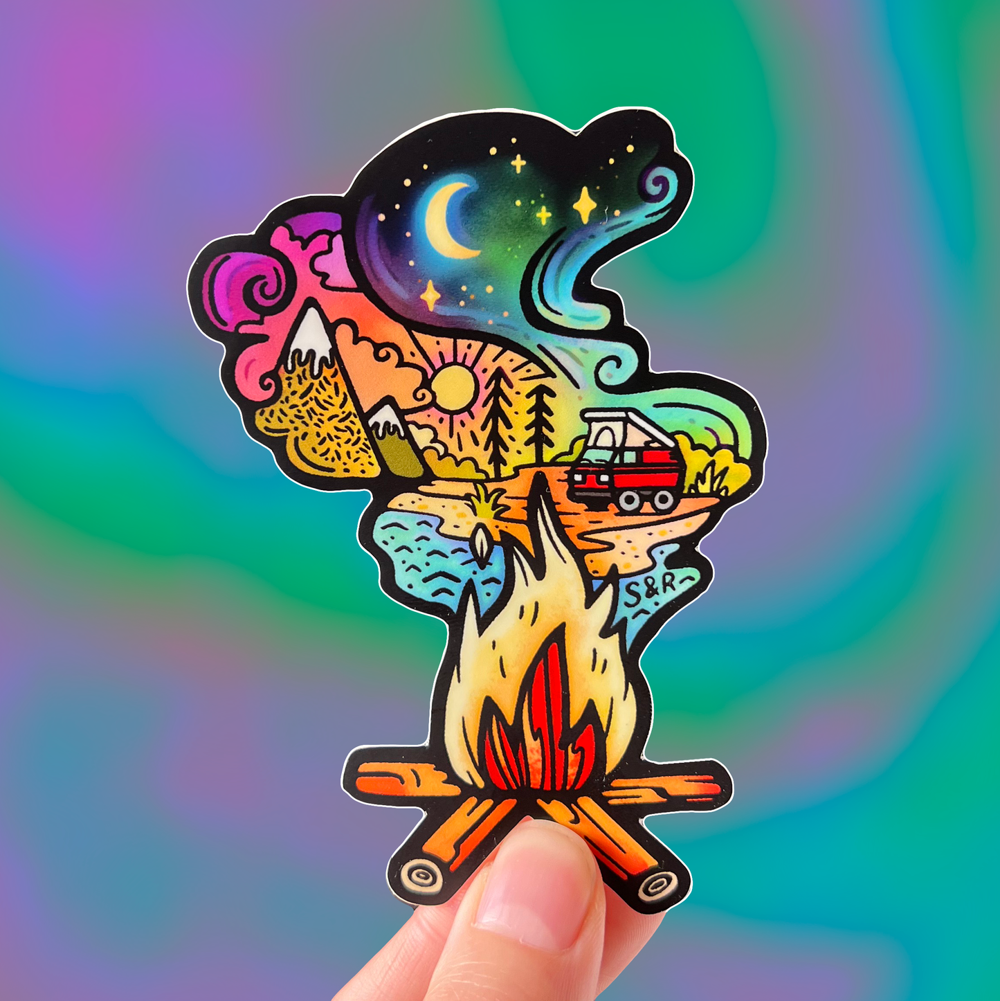 Bonfire Nights - Large Waterproof Sticker