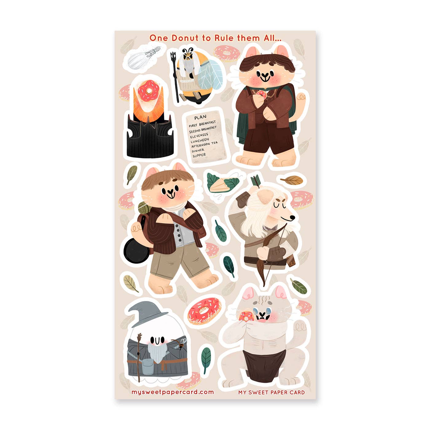 One Donut to Rule Them All Standard Matte Sticker Sheet