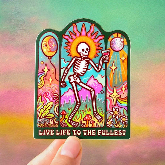 Live Life to the Fullest - Large Waterproof Sticker
