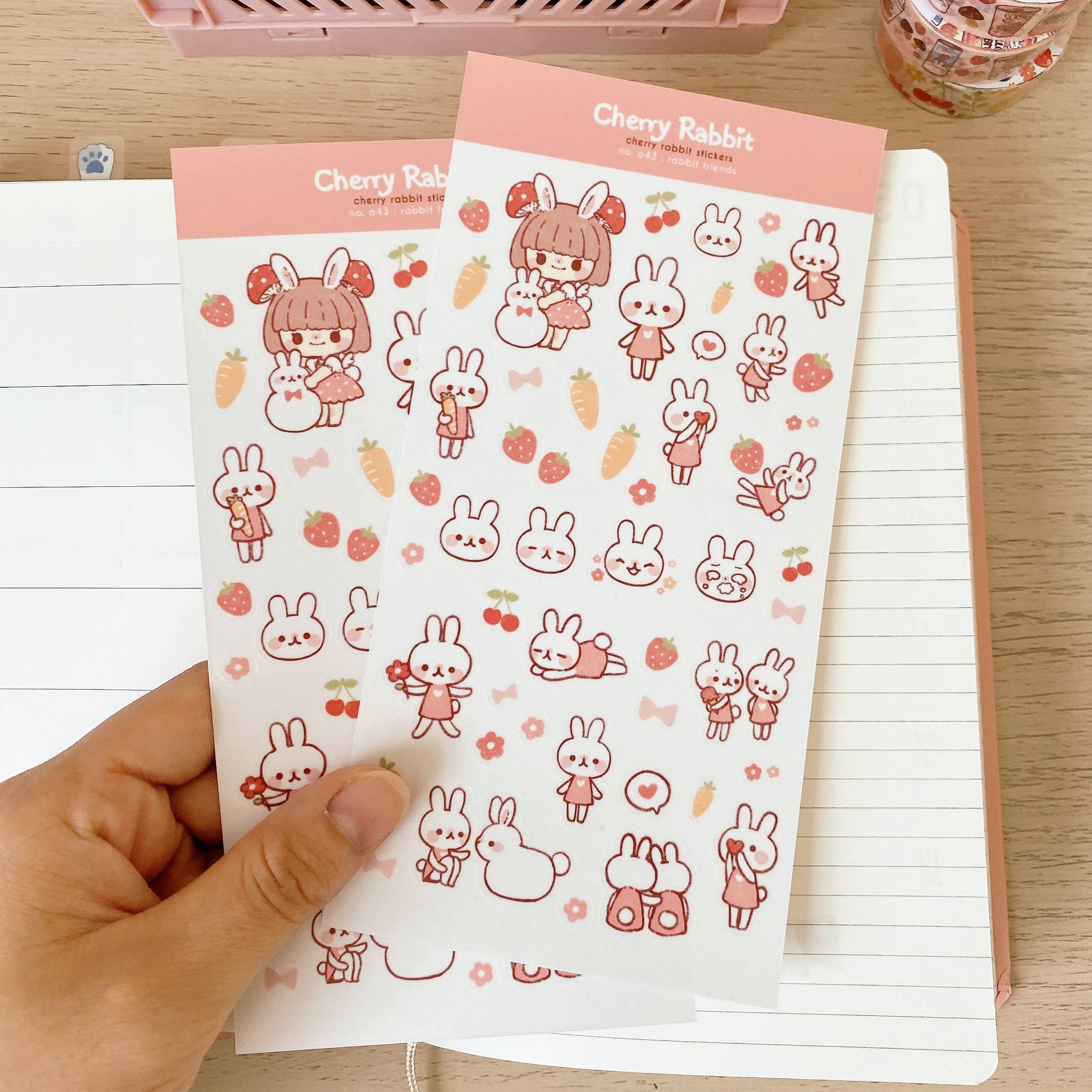 Rabbit Friends Sticker Sheet – Cute Stickers Only