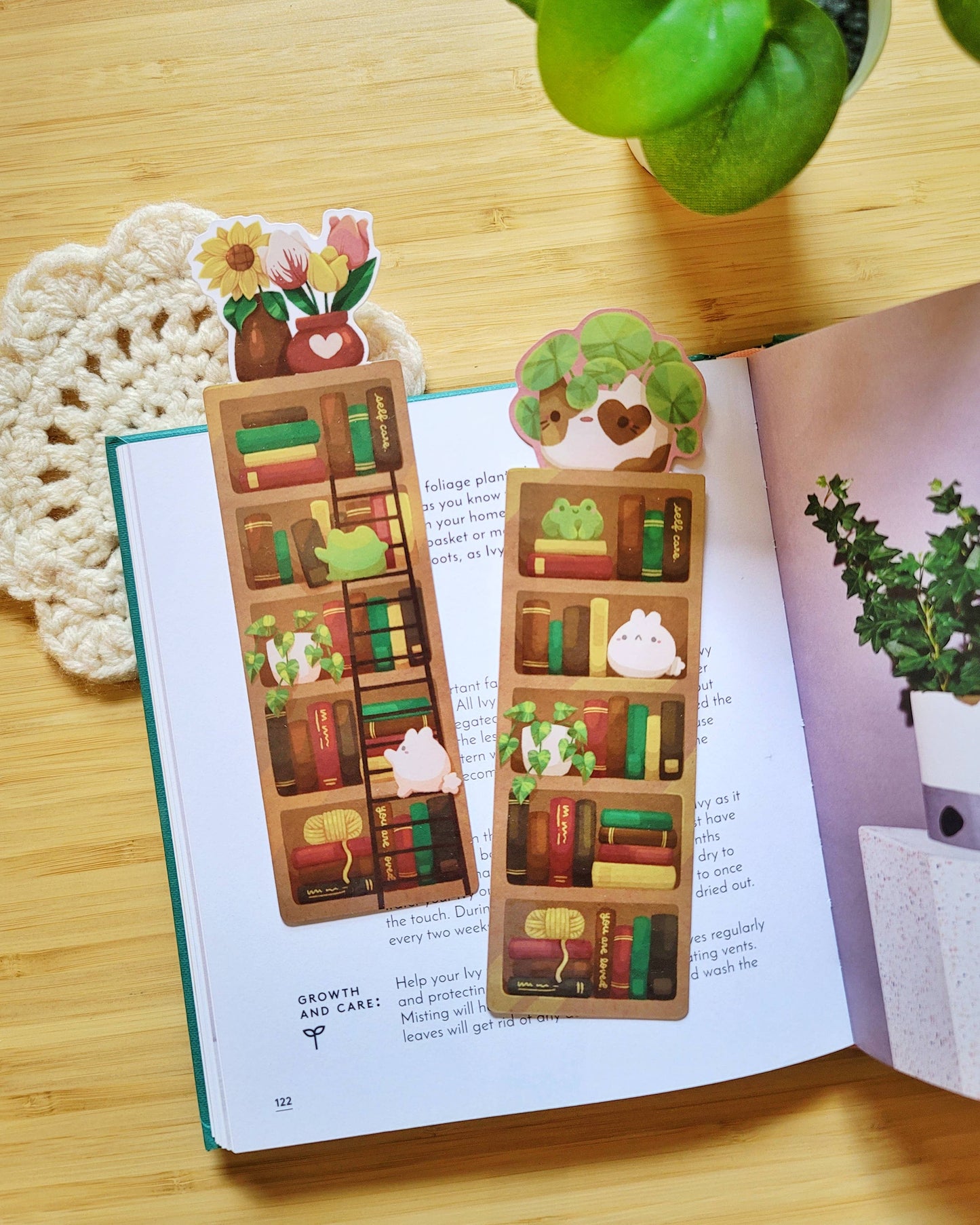 Bookshelves Handmade Laminated Bookmarks